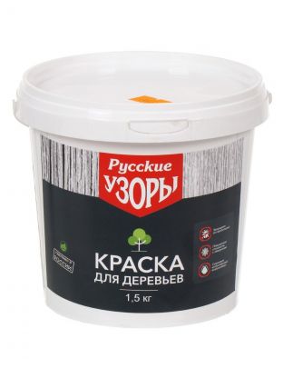 Побелка садовая для деревьев краска, 1.5 кг, Русские узоры
