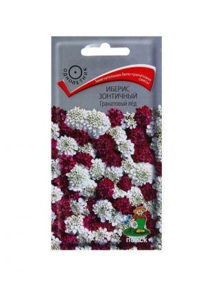 Семена Цветы, Иберис, Гранатовый лед, 0.1 г, зонтичные, цветная упаковка, Поиск