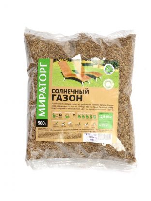 Семена Газон, Солнечный, 0.5кг, пакет, Мираторг