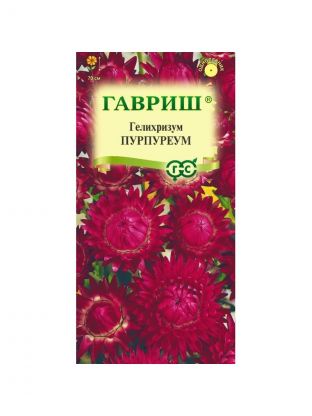 Семена Цветы, Гелихризум, Пурпуреум, 0.1 г, цветная упаковка, Гавриш
