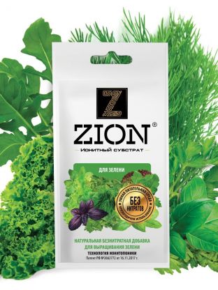 Удобрение для зелени, саше, минеральное, субстрат, 30 г, Zion