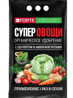 Удобрение Супер овощи, органическое, 2 кг, Bona Forte