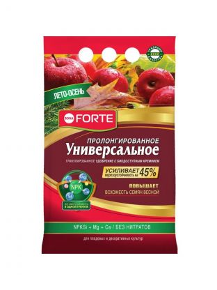 Удобрение универсальное, пролонгированное с биодоступным кремнием, лето-осень, гранулы, 2.5 кг, Bona Forte