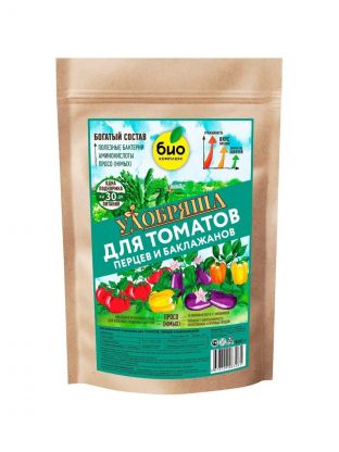 Удобрение Удобряша, для томатов,перцев, баклажанов, органическое, гранулы, 900 г, Био-комплекс