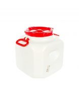 Бочка пластик, для воды, 30 л, квадратная, с ручками, белая, 10193061, Дачная, Радиан