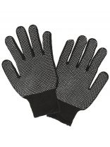 Перчатки полиэстер, ПВХ покрытие, точка, 15 класс вязки