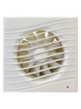 Вентилятор вытяжной настенный, Viento, установочный диаметр 100 мм, 13 Вт, 130 м3/ч, Волна, В100С STILL ivory