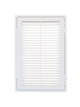 Решетка вентиляционная пластик, 200х300 мм, с сеткой, с дверцей, Event, 2030ДФ