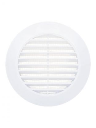 Решетка вентиляционная пластик, разъемная, установочный диаметр 140 мм, с сеткой, круглая, с выходом, Event, Э140/100Р