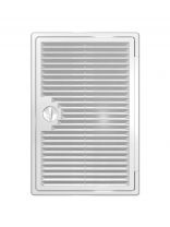 Решетка вентиляционная пластик, 200х300 мм, с дверцей, белая, ERA, 2030ДФ