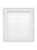 Решетка вентиляционная пластик, 200х200 мм, с сеткой, с дверцей, Event, 2020ДФ