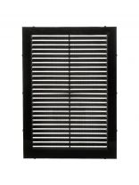 Решетка вентиляционная пластик, вытяжная, 170х240 мм, с сеткой, черная, Viento