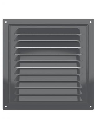 Решетка вентиляционная сталь, 200х200 мм, с сеткой, МЭ, ERA, Gray
