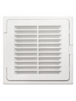Решетка вентиляционная пластик, с дверцей, 200х200 мм, с сеткой, Viento, 2020ЛР