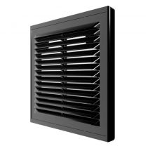 Решетка вентиляционная пластик, разъемная, 150х150 мм, с сеткой, ERA, 1515Р Black