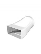 Переходник вентиляционный пластик, установочный диаметр 100 мм, 60х120 мм, ERA, 612СП10КП