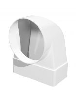 Уголок вентиляционный пластик, установочный диаметр 100 мм, 60х120 мм, ERA, 612СК10КП