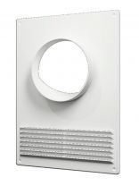 Площадка торцевая пластик, установочный диаметр 125 мм, с решеткой, ERA, 125ПТПР