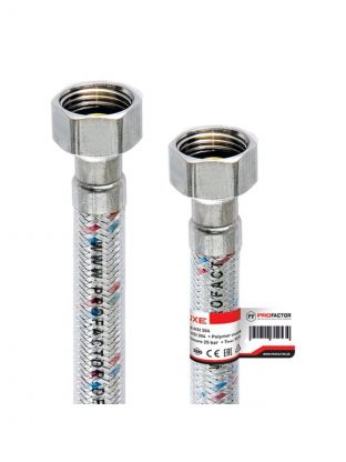 Подводка для воды 1/2"х0.3 м, г-г, сталь, полимер, ProFactor