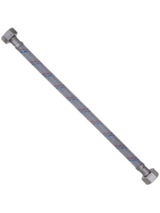 Подводка для воды 1/2"х0.6 м, г-г, латунь, полимер, AquaLine