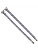 Подводка для воды М10-1/2"х1 м, пара, латунь, полимер, AquaLine