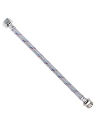 Подводка для воды 1/2"х0.3 м, г-ш, латунь, полимер, AquaLine