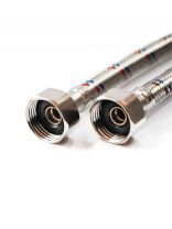 Подводка для воды 1/2"х1.5 м, г-г, нержавеющая сталь, Valfex