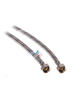 Подводка для воды 1/2"х1.2 м, г-г, латунь, AquaLine