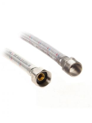 Подводка для воды 1/2"х0.6 м, г-ш, сталь, полимер, Frap