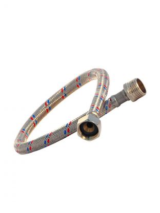 Подводка для воды 1/2"х0.4 м, г-ш, сталь, AquaLine
