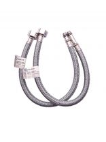 Подводка для воды М10-1/2"х0.3 м, пара, сталь, полиамид, AquaLine