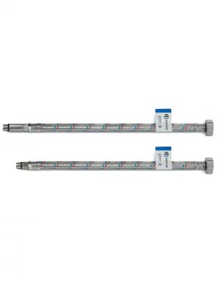 Подводка для воды М10-1/2"х1.2 м, пара, сталь, AquaLine