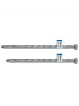 Подводка для воды М10-1/2"х0.5 м, пара, сталь, AquaLine