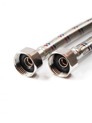 Подводка для воды 1/2"х4 м, г-г, нержавеющая сталь, Valfex