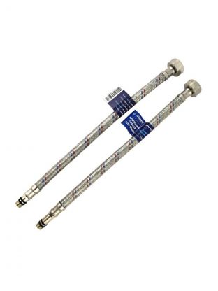 Подводка для воды М10-1/2"х0.4 м, пара, сталь, полимер, Stemix