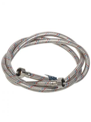 Подводка для воды 1/2"х2 м, г-г, сталь, полимер, Stemix