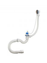 Сифон для ванны, 40х40/50, с выпуском, Orio, А-40089