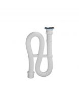 Сифон для мойки, 1000 мм, 1" 1/2х40/50, полипропилен, с выпуском, белый, Orio, АС-3011