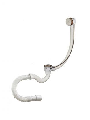 Сифон для ванны, 40х40/50, с выпуском, полуавтомат, Orio, А-24089