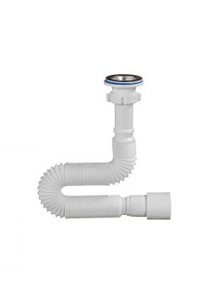 Сифон для мойки, 850 мм, 1" 1/4х40/50, полипропилен, с выпуском, Orio, А-3018