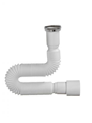 Гофра для сифона 650 мм, 1" 1/2х40/50, полипропилен, с гайкой, Orio, АС-10132М