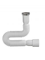 Гофра для сифона 650 мм, 1" 1/2х40/50, полипропилен, с гайкой, Orio, АС-10132М