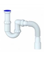 Сифон для мойки, 1" 1/2, 40х40/50, полипропилен, без выпуска, Unicorn, Y416