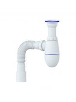 Сифон для мойки, 1" 1/2, 40х40/50, полипропилен, Unicorn, В120Р, В120Р