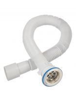 Сифон для мойки, 2400 мм, 1 1/2"х40/50, полипропилен, с выпуском, с гайкой, Orio, А-30133