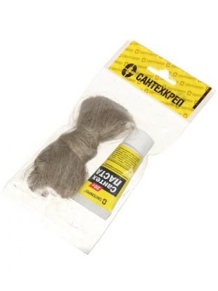 Набор уплотнительный 20 г, паста + лен 14 г, СантехКреп, 2.2.4