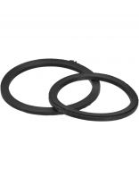 Набор прокладок сантехнических 2 шт, 1 1/4", 1 1/2", резина, плоский, черный, MasterProf, ИС.131415