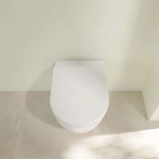 Villeroy&Boch Avento Комплект унитаз-подвесной 37x53см сиденье QuickRelease SoftClose цвет: альпийский белый 5656HR01 схема 5
