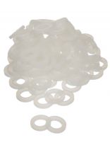 Прокладка уплотнительная 100 шт, 1/2'', 10.5х19х2 мм, силикон, СантехКреп, 2.12.1.Ф