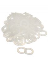 Прокладка уплотнительная 100 шт, 1", 19х30х3 мм, силикон, СантехКреп, 2.12.3.Ф